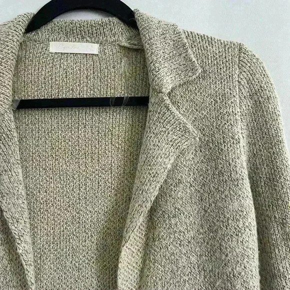 Sugar Rose Casual Open Front Notched Collar Patch Pocket Sweater Cardigan - Picture 2 of 6